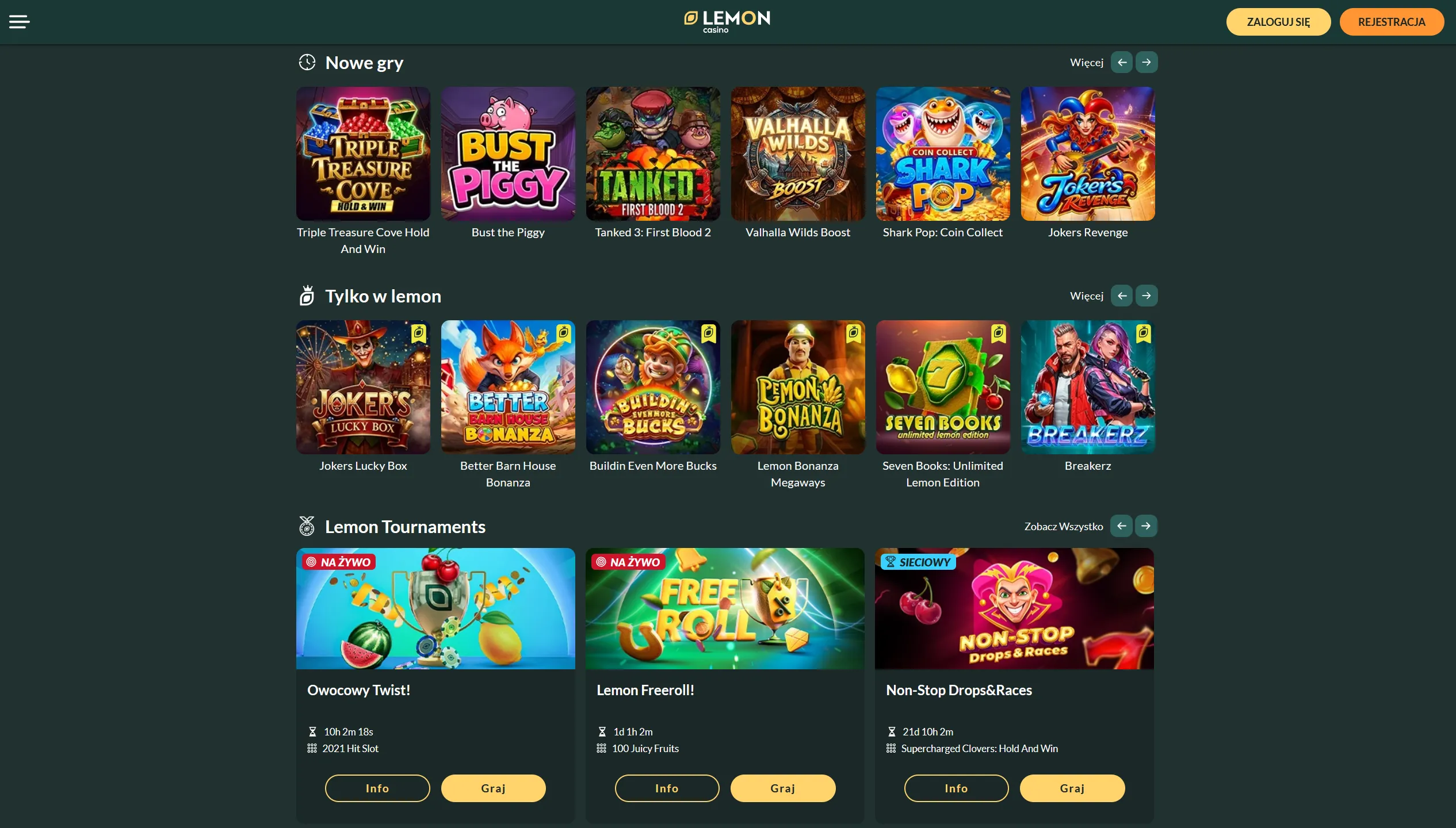 Lemon Casino logowanie – opinie graczy z Polski o platformie